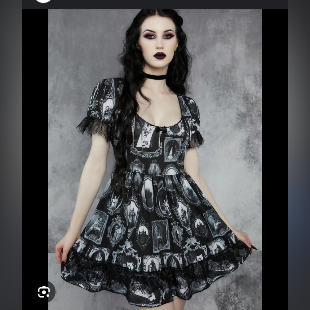 NWT FORGOTTEN MEMORIES GOTHIC DOLLSKILL BABYDOLL DRESS
